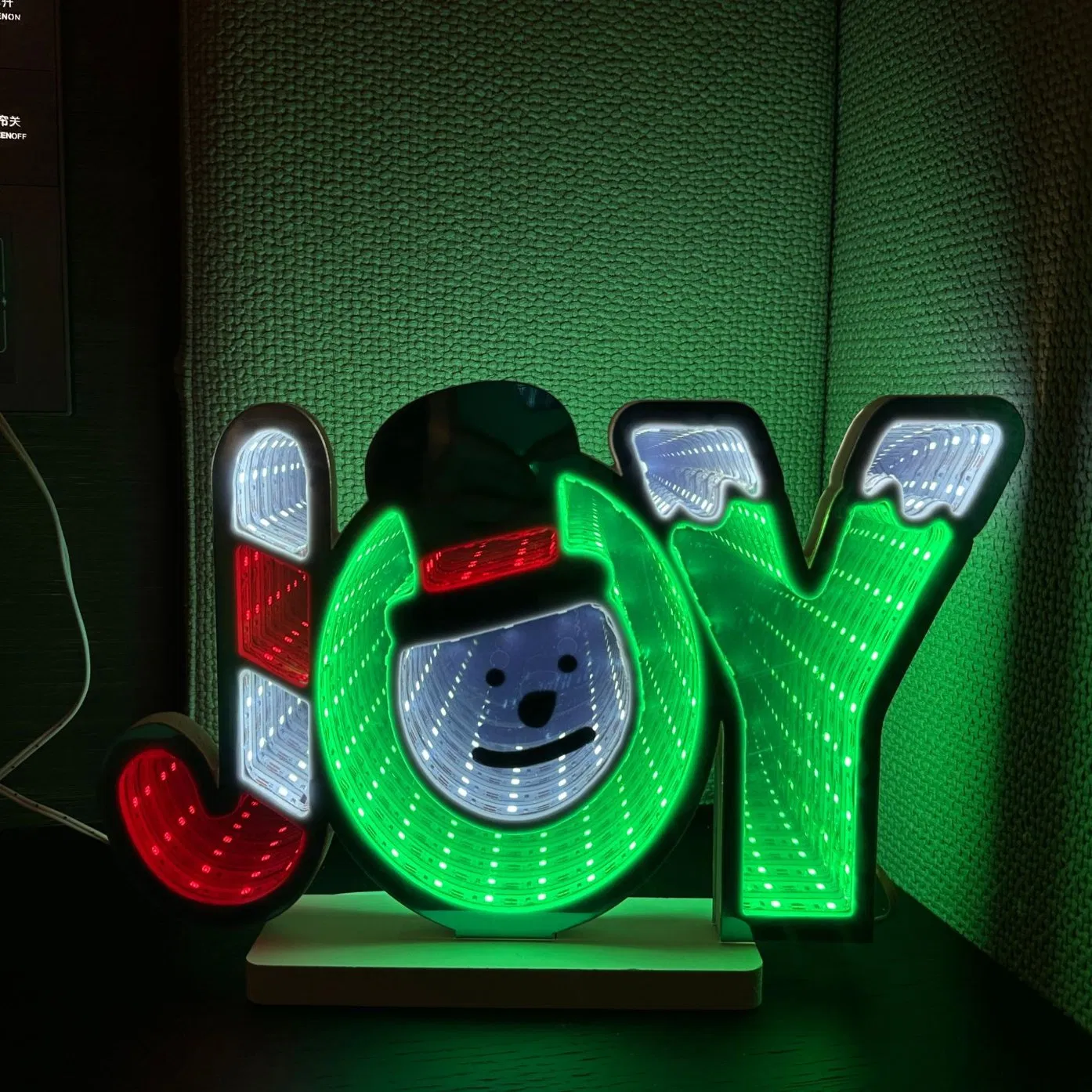 Festival Holiday Decoration Creative Lighting Gifts Christmas Decoration Neon Infinity Lights Letter"Joy"