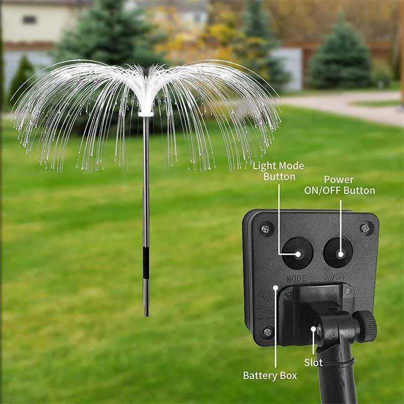 4-Piece Solar Powered Decorative Jellyfish Night Light