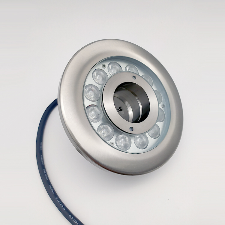 DMX Submersible IP68 Jet Underwater Laminar Recessed Ring LED Fountain Nozzle Light