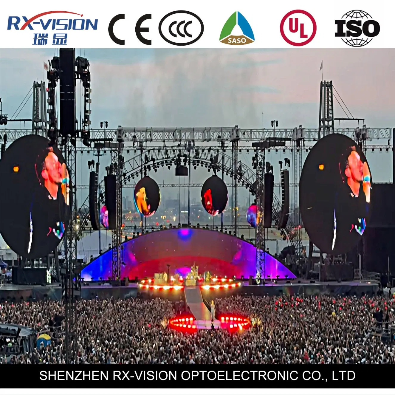 P2.97 500*1000 Rental Outdoor Concert Music Festival LED Screen Wall LED Display