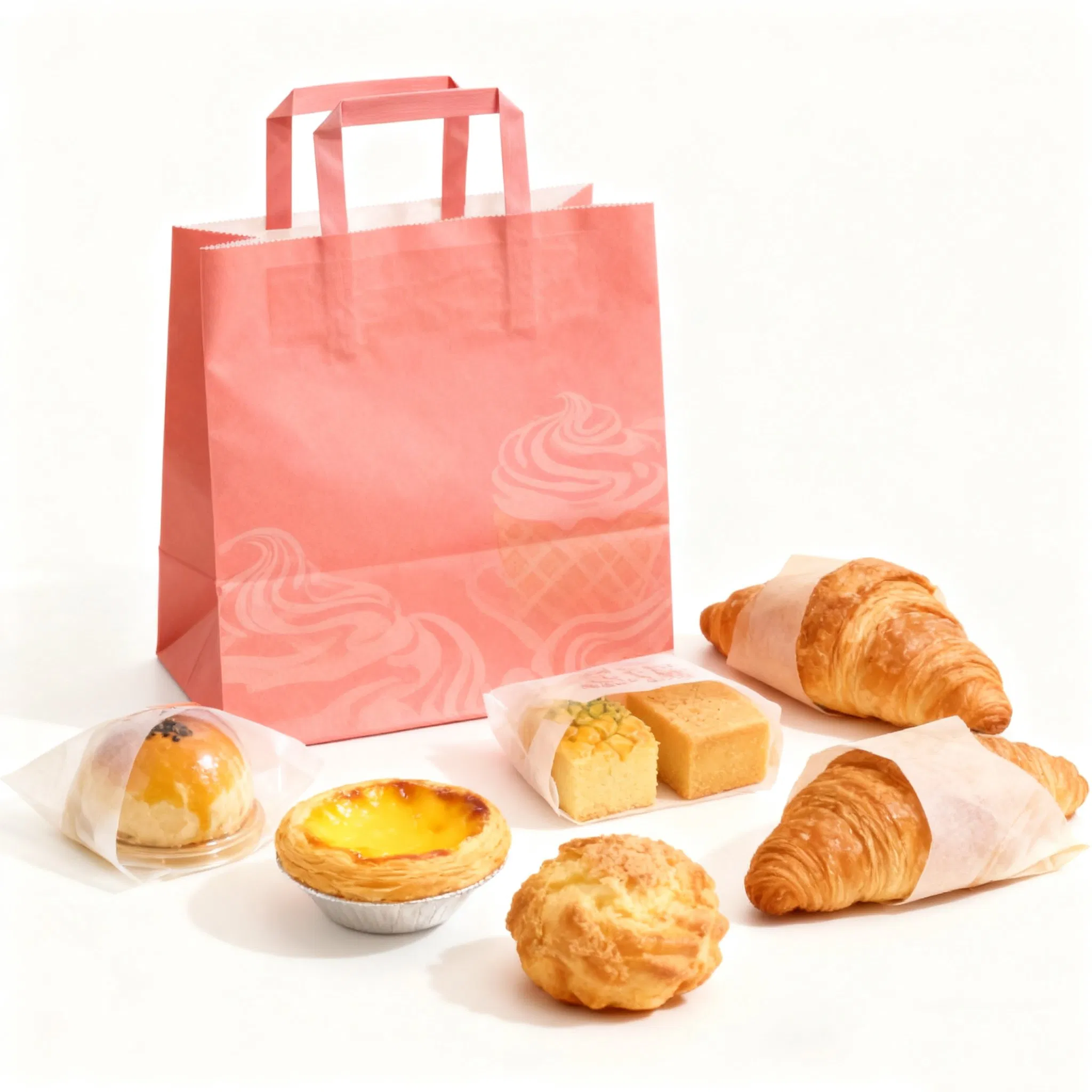 Wholesale Custom Durable Bakery Packaging Kraft Paper Bag High-Quality Shopping Gift Bag