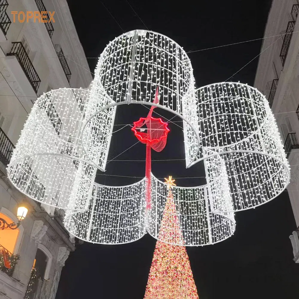 Easy Install Hanging 3D Heart Light for Commercial Plaza Christmas Decoration Navidad