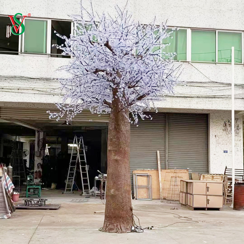 Large Fake Illuminated Cherry Blossom Tree for Outdoor Decoration