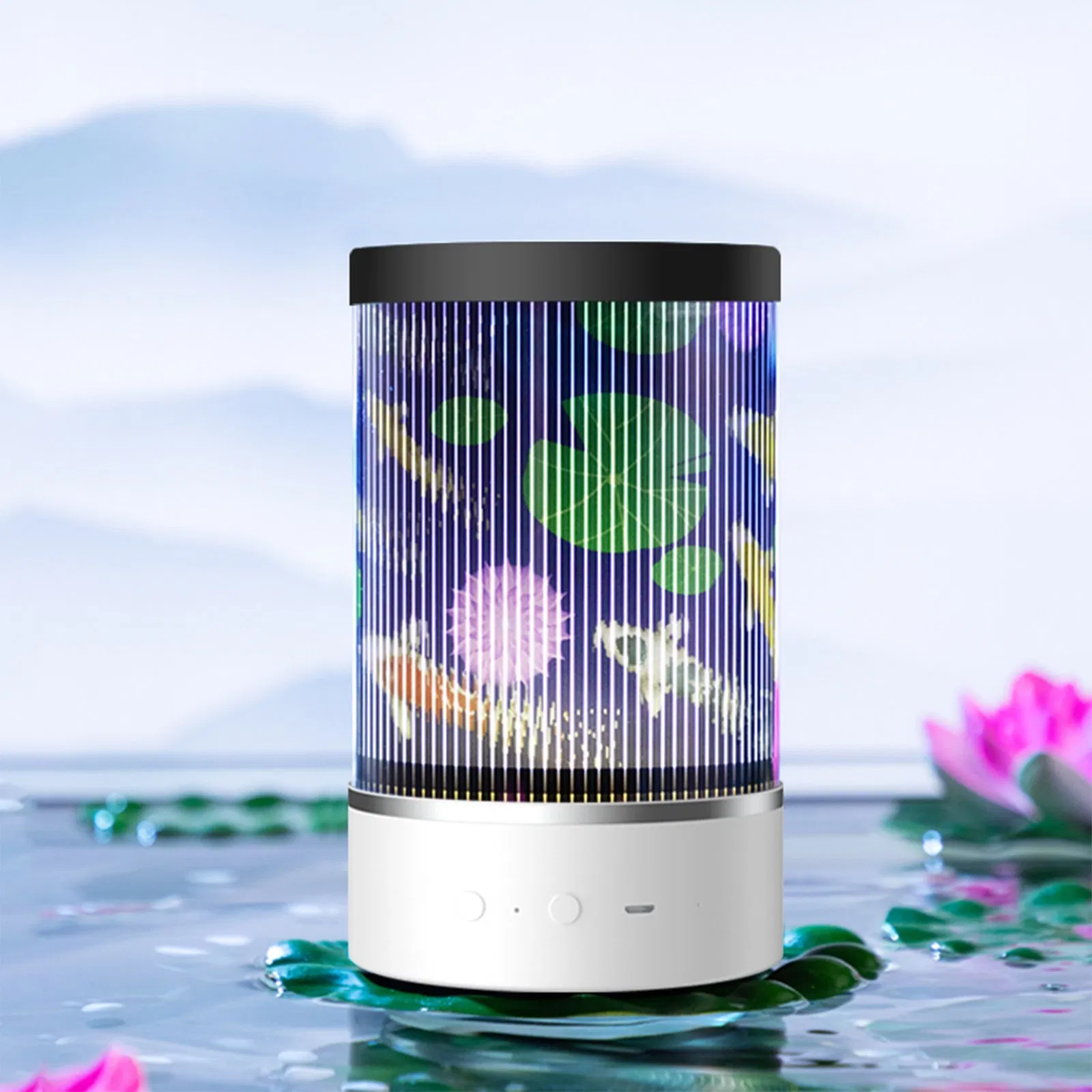 D7 Animated Projection Lamp Colorful Color Changing Birthday Gift Ambient Light Creative Night Light