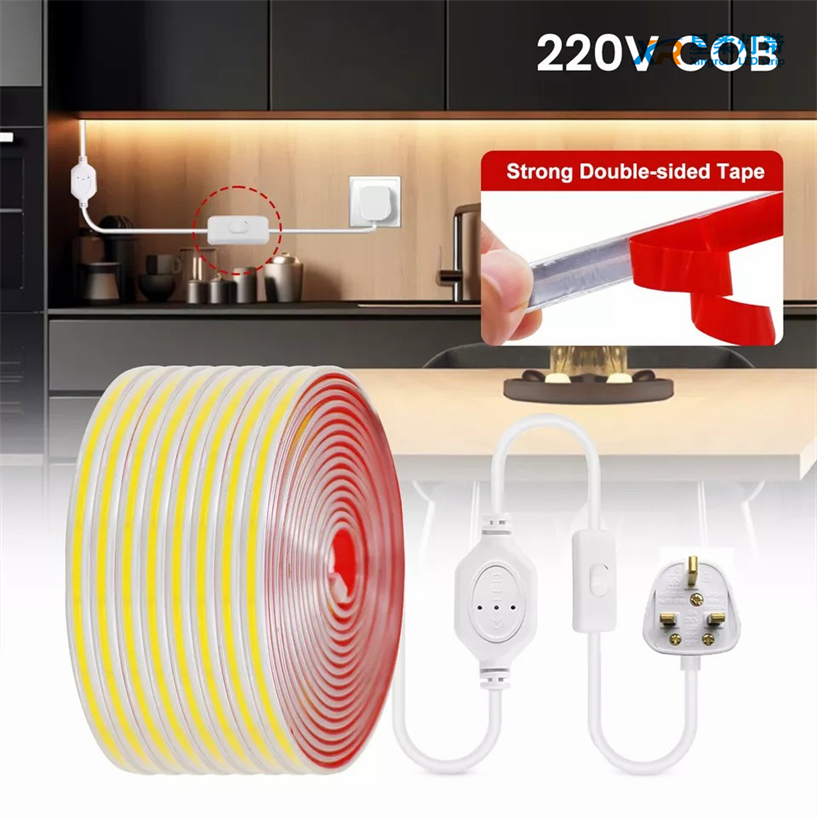 Manufacture Cost Price COB-288d-8mm Transparent Model Flexible LED String Light