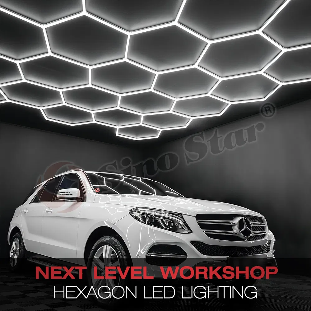 3.673m*3.977m Super Bright DIY Assembled Geometric Shape Luz Hexagonal Garage LED Shop Light