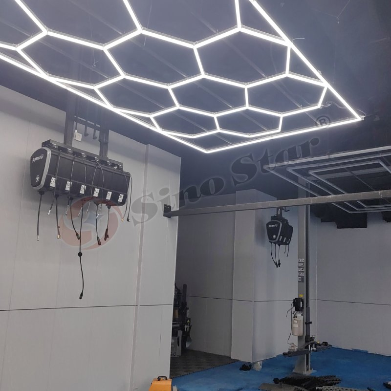 Plug in DIY Easy Installation Hexagon Modular 20mm Wide Custom Designed Hexagon Light Detailing Garage Hexagon LED Light Bar