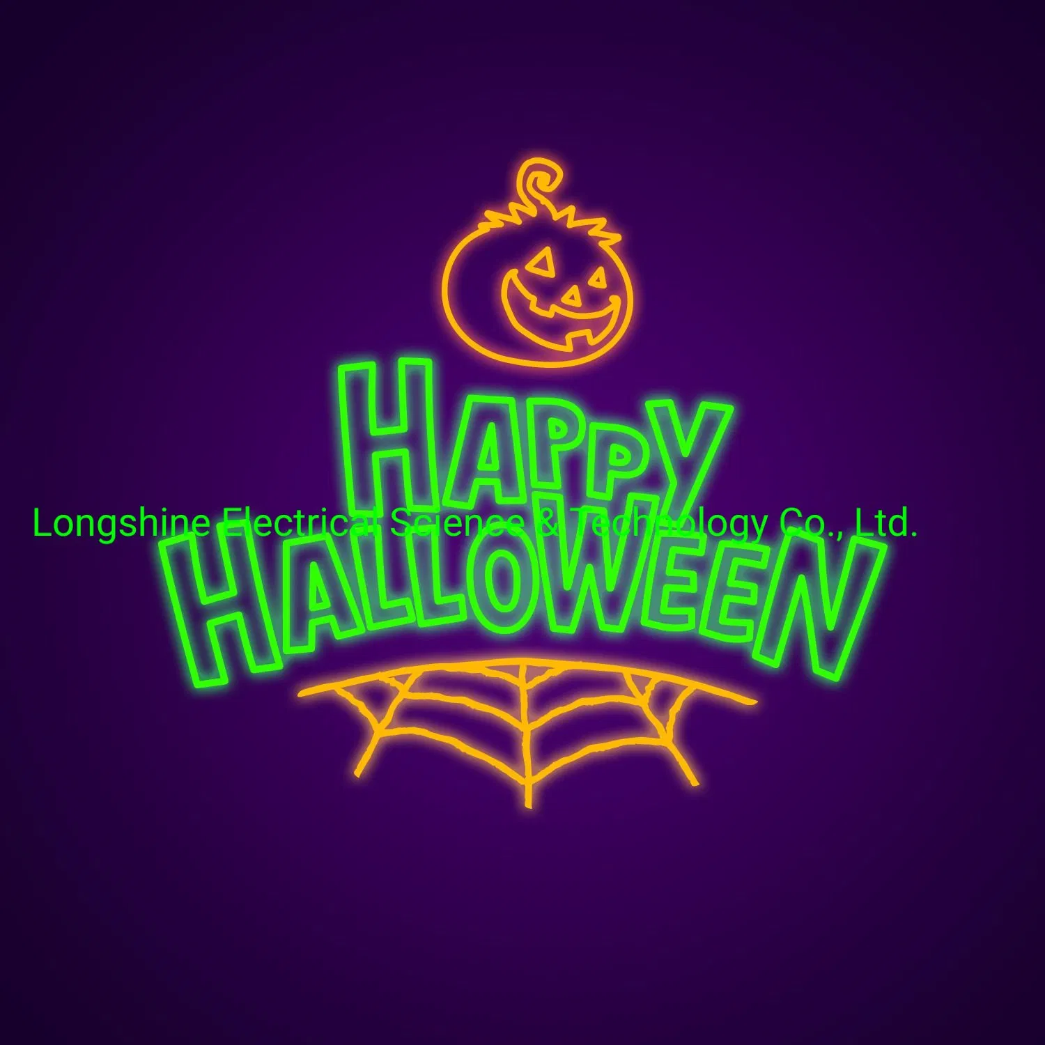 LED Neon Jack-O′ -Lantern Color Halloween Novelty Silhouette Light