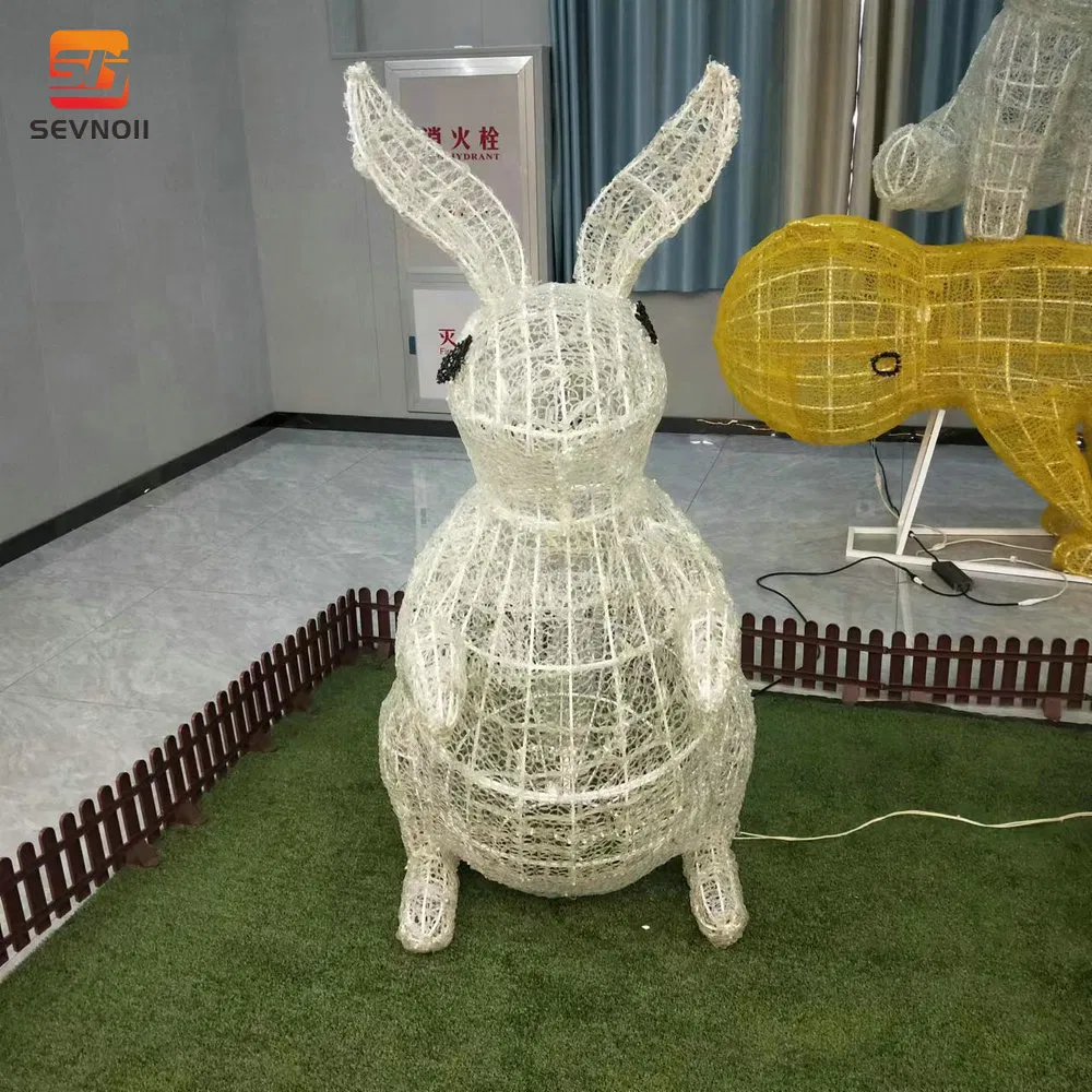 Customizable IP65 Weather-Resistant Rabbit Motif LED Lights Bulk Supply for Easter Decor