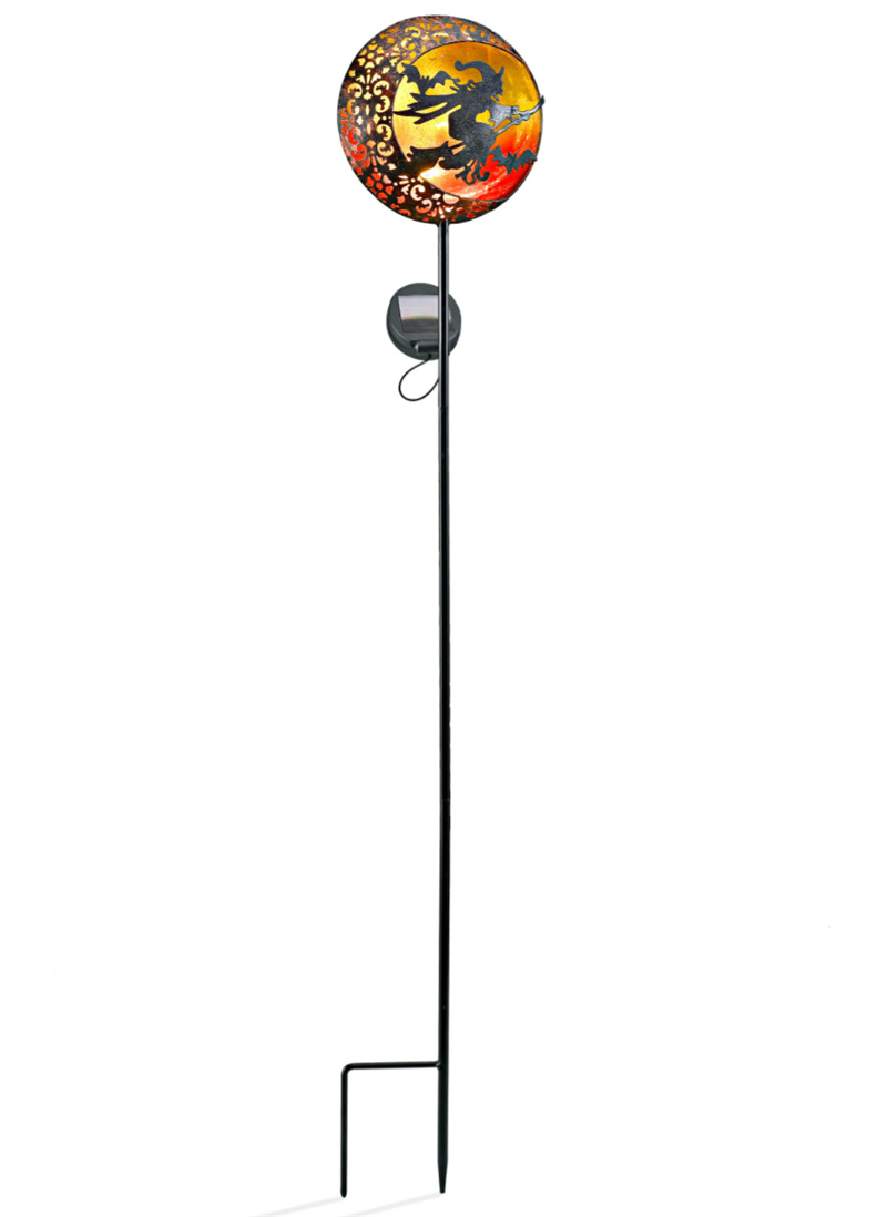 Solar Garden Stakes Metal Shadow Stylish Landscape Patio Yard Pathway Light