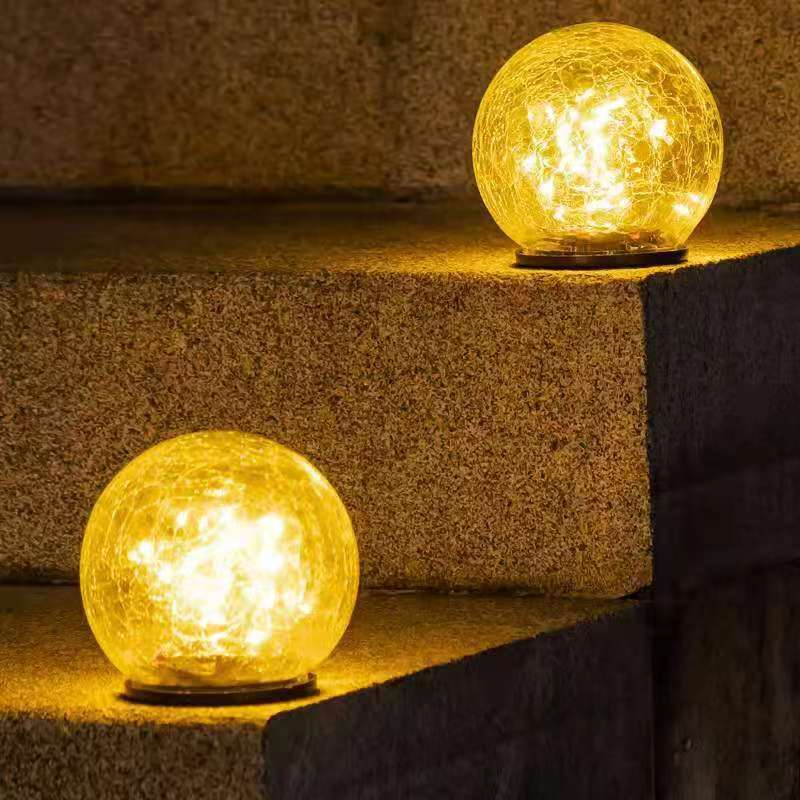 Commercial Plaza Ground Solar Spherical Ground Lights Colorful Wall Landscape Lights LED Underground Lights