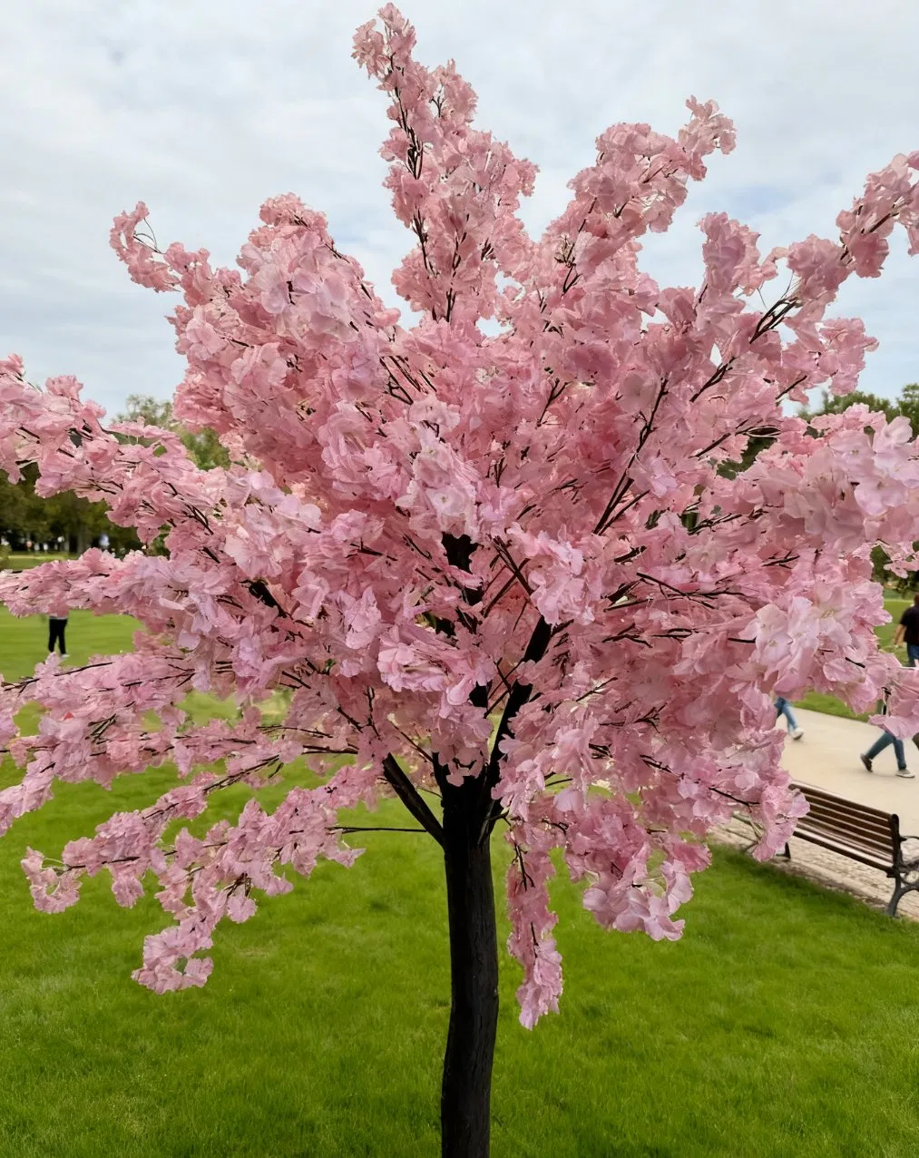 Artificial Cherry Blossom Tree Pink Silk Flower Tree for Indoor Outdoor Event Decoration