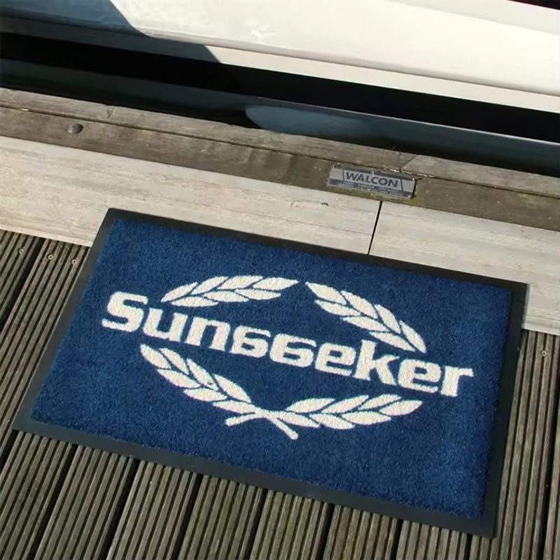 Sublimation Navidad Custom Rubber Mat Custom 3D Printed Logo Floor Mat Designer Doormat Outdoor Carpet