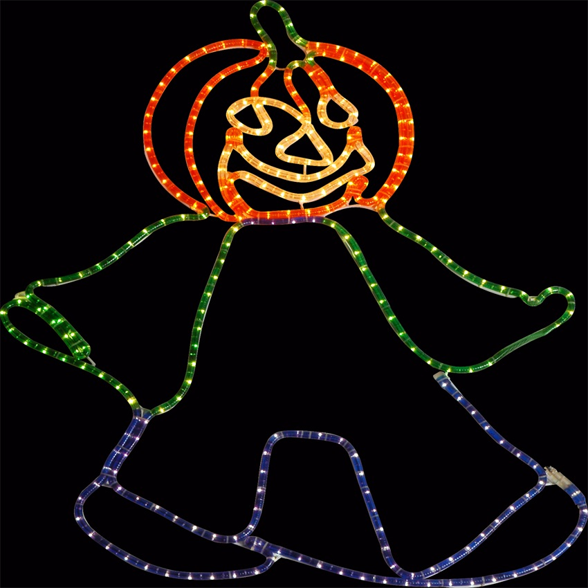 New Design LED Halloween Silhouette Decoration Pumpkin/Bat/Ghost Motif Light