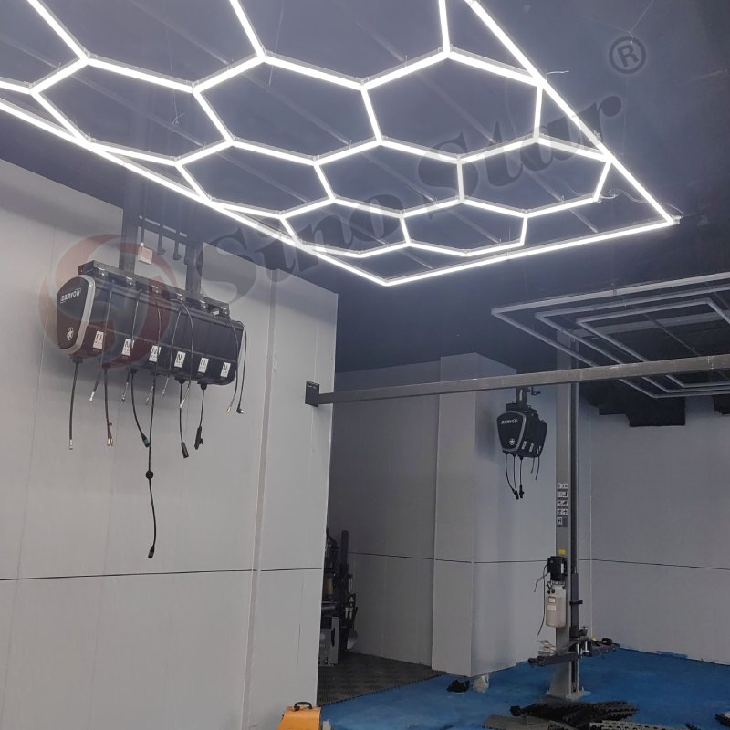 Plug in DIY Easy Installation Hexagon Modular 20mm Wide Custom Designed Hexagon Light Detailing Garage Hexagon LED Light Bar