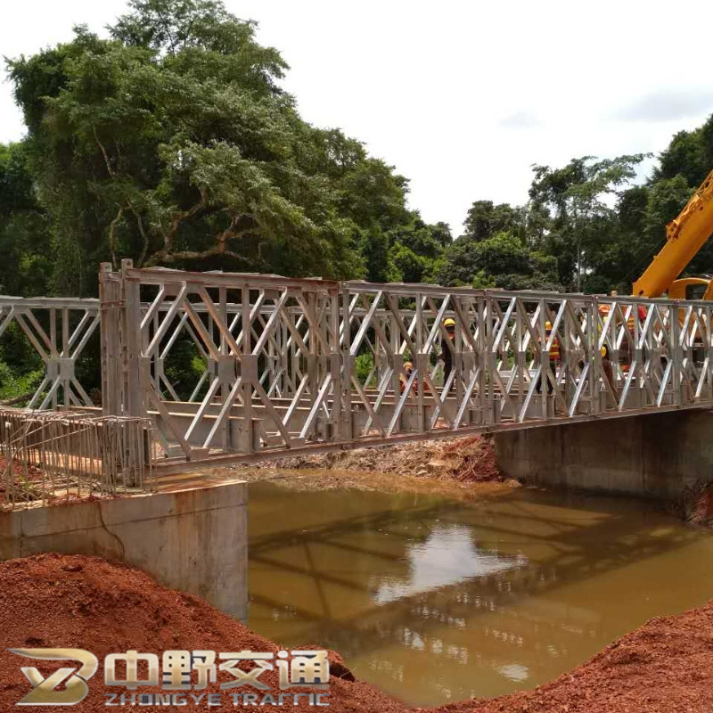Cost-Effective Heavy Load Bailey Steel Structure Weather Resistant Prefabricated Bridge with Protective Coating for Durability River Crossing