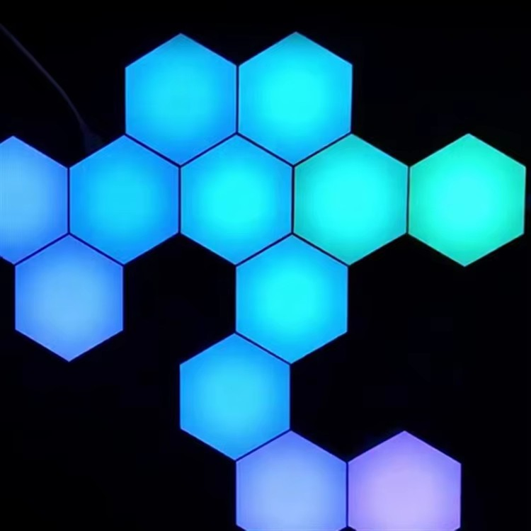 Remote+Touch Ctrl Creative LED RGB Christmas DIY Modular Quantum Beehive Wall Light Ambient Back Light Gift Night Light Set