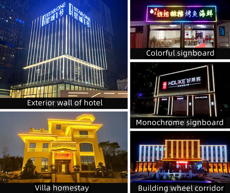 Modern Waterfall LED Outdoor Light Linear Exterior Sconce Wall Light