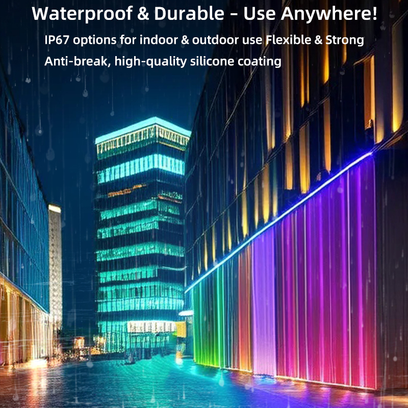 OEM ODM Waterproof Neon LED Strip Light RGB &nbsp;RGBIC Pixel Multicolor Smart Neon Light Flexible 6*13mm Music Sync App Control for Party Decor