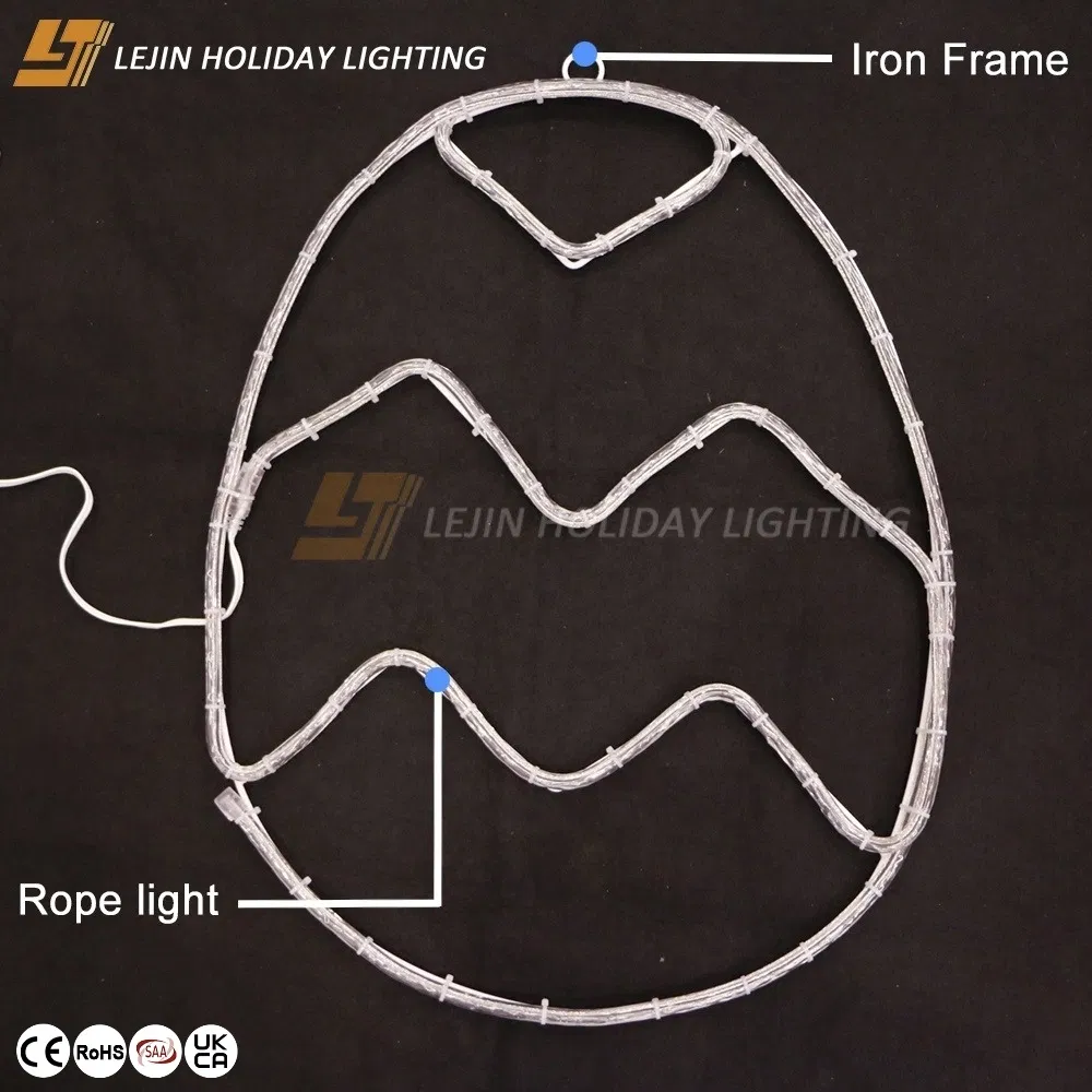 LED 2D Easter Egg Motif Light for Square Decoration