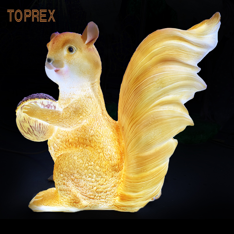 Toprex China Supplies Easter Commercial Zoo Park Display Decoration Mall 3D Squirrel Motif Lights