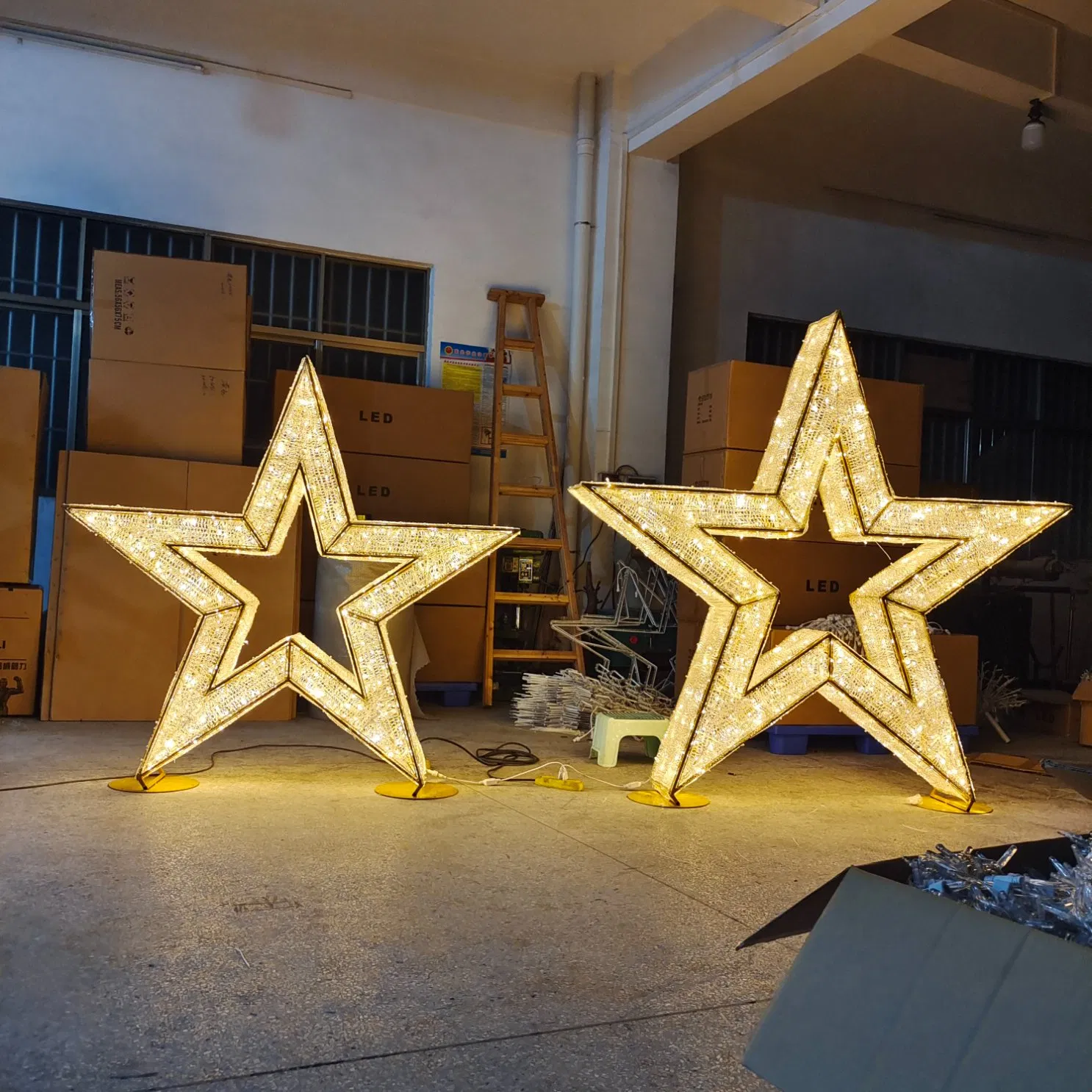 Large Outdoor Waterproof Christmas Pattern Light LED Christmas Snowman Arch Deer Motif Lights for Street Festival Decoration