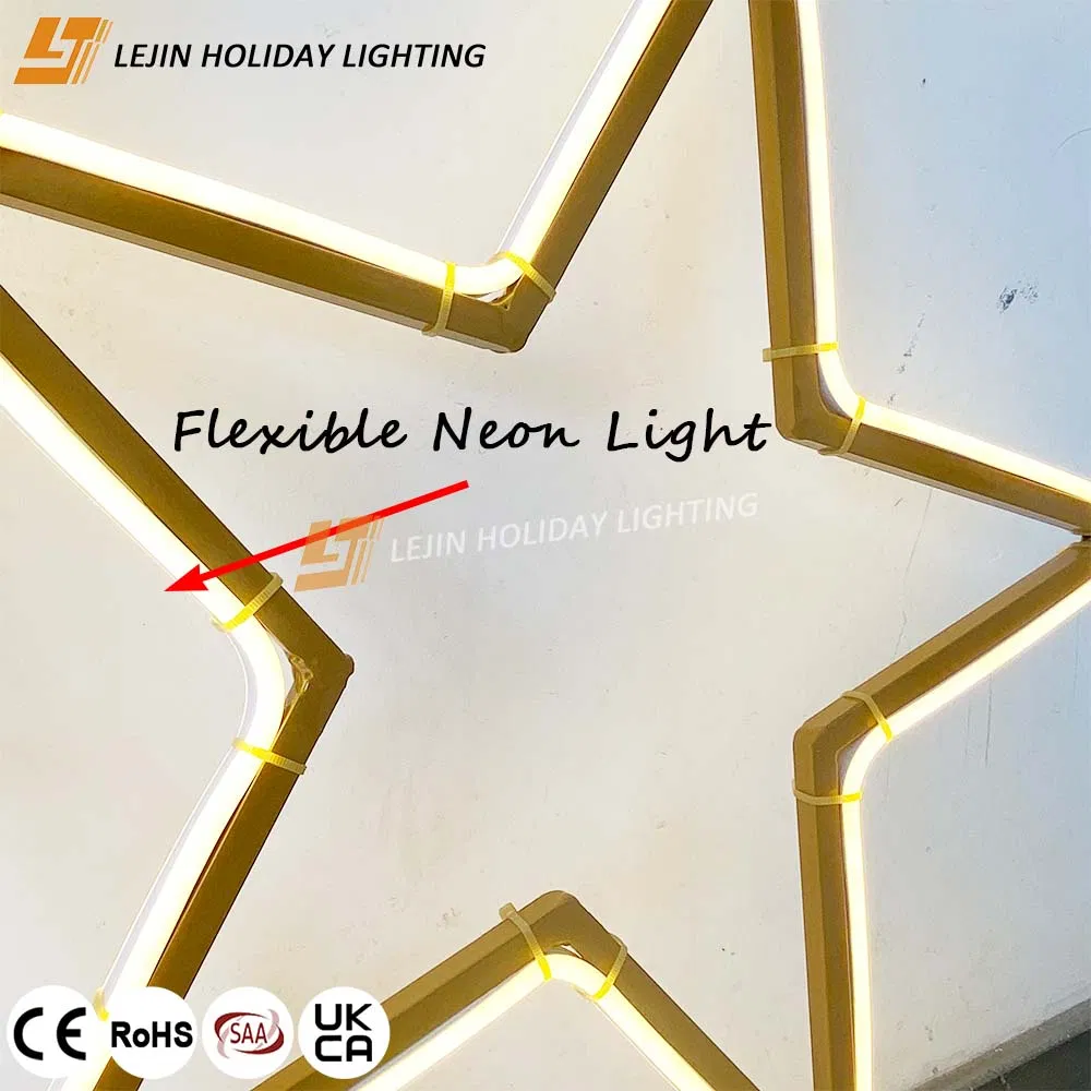 LED Outdoor Arabic Ramadan 2D Star Moon Decoration Lights