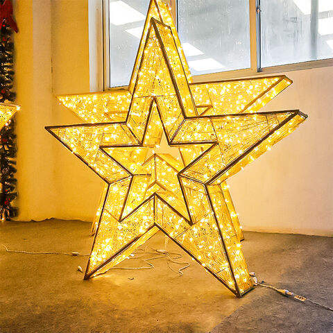 Eid Motif Decoration Light LED 3D Ramadan Lighted Star Moon