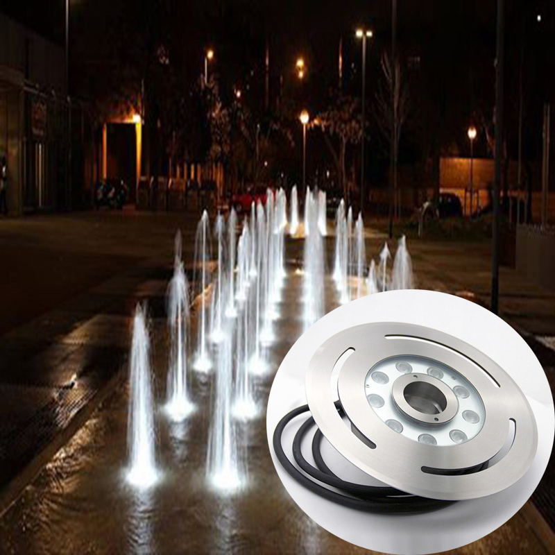 Outdoor IP68 DMX RGB 24V Submersible 9X3w LED Underwater Fountain Dancing Light