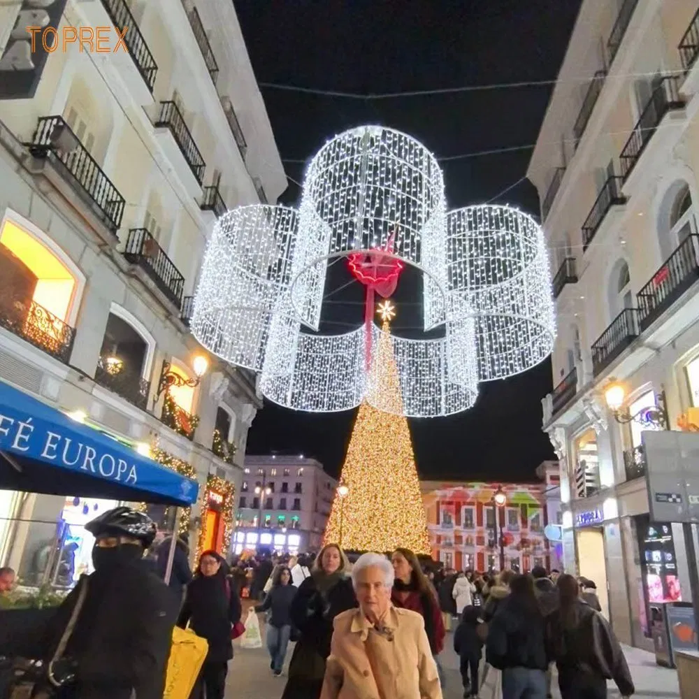 Easy Install Hanging 3D Heart Light for Commercial Plaza Christmas Decoration Navidad