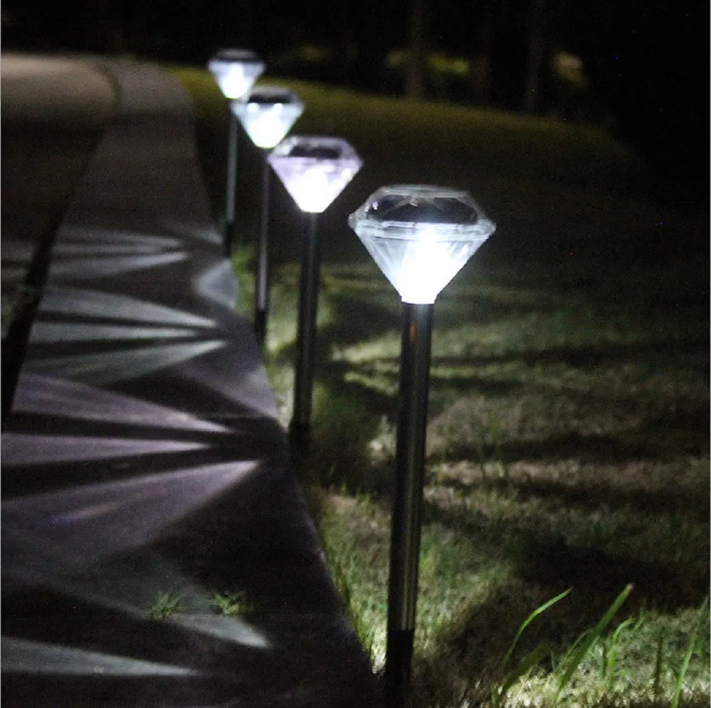 Stainless Steel Solar LED Stake Lights Outdoor Garden Pathway Lawn Landscape Esg17326
