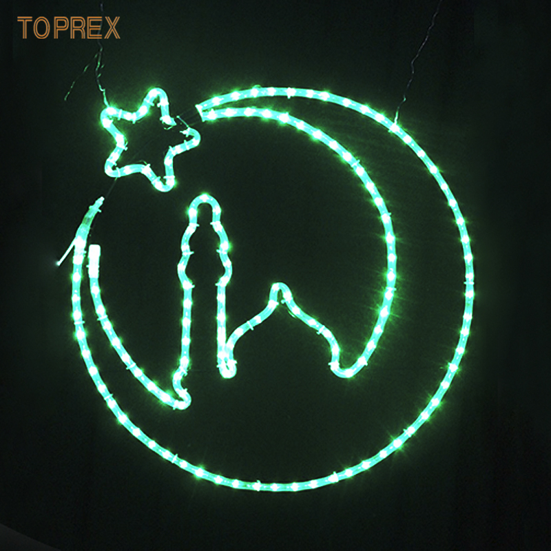 Toprex 2D LED Ramadan Supplies LED Moon Motif Light Outdoor Street Decoration