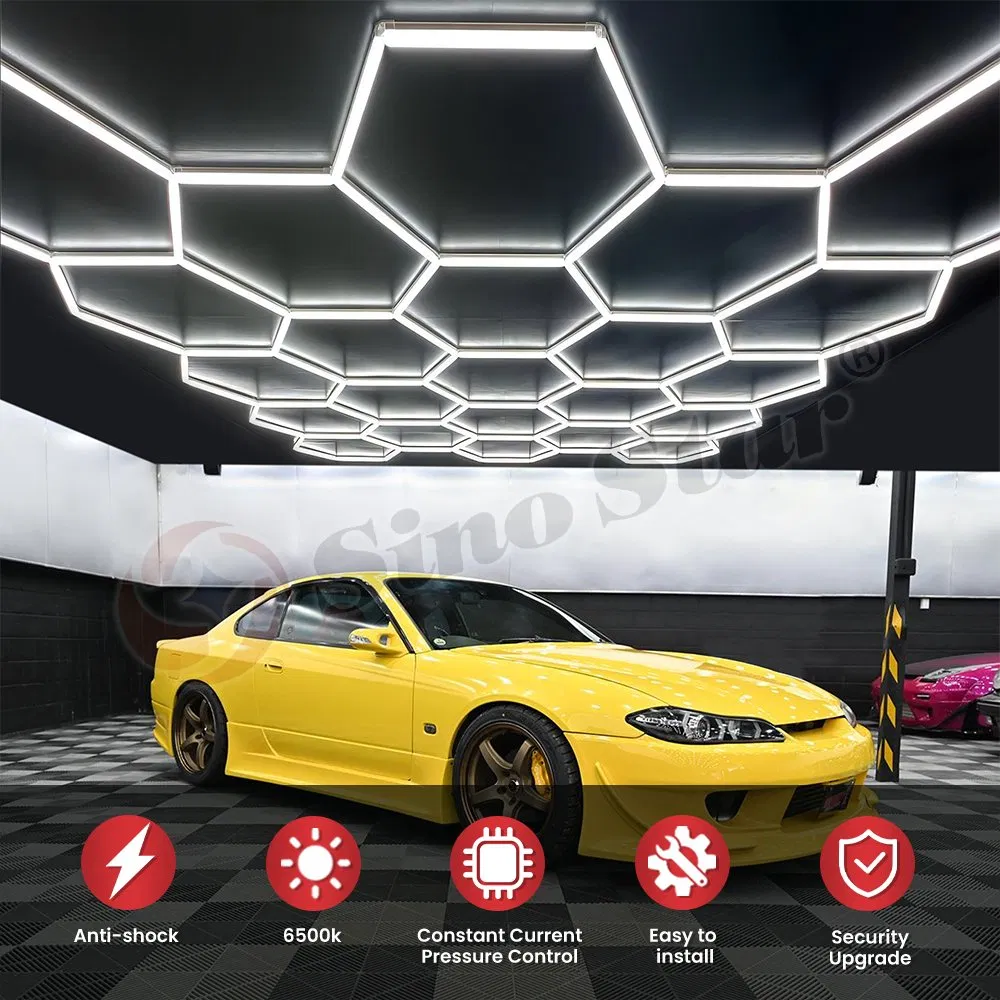 3.673m*3.977m Super Bright DIY Assembled Geometric Shape Luz Hexagonal Garage LED Shop Light