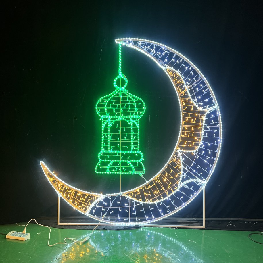 Ramadan Light Outdoor LED Large Moon Cresent Decorations