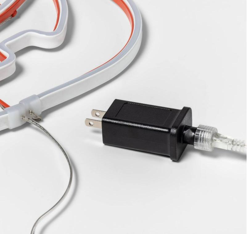 LED Neon Jack-O ′ -Lantern Halloween Pumpkins Orange and The Outline of Novel Light