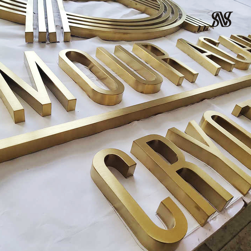 Stainless Steel Sign Custom Metal Office Sign for Beauty Salon Branding