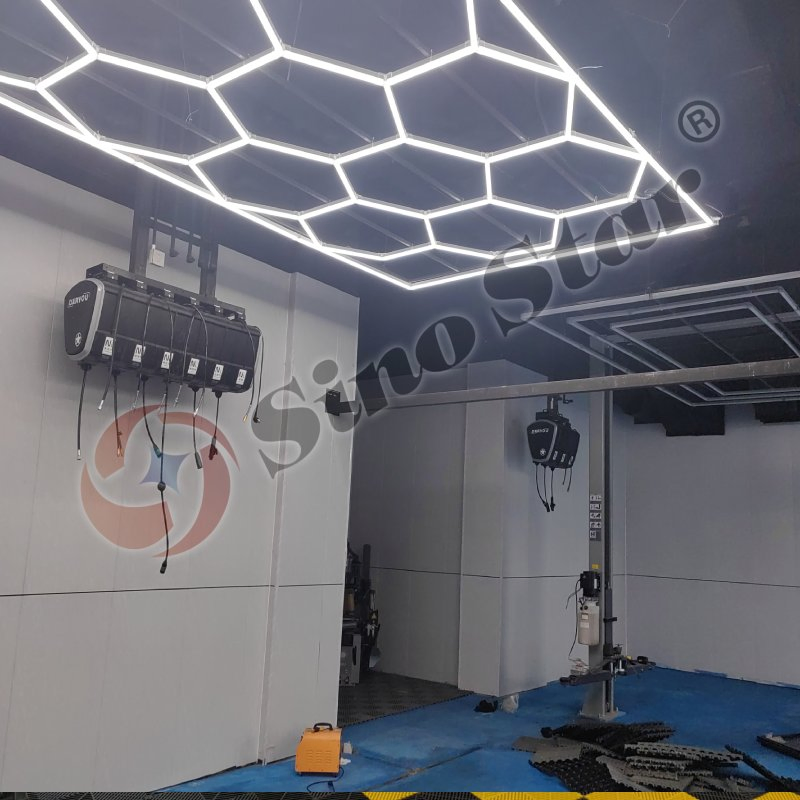 Plug in DIY Easy Installation Hexagon Modular 20mm Wide Custom Designed Hexagon Light Detailing Garage Hexagon LED Light Bar