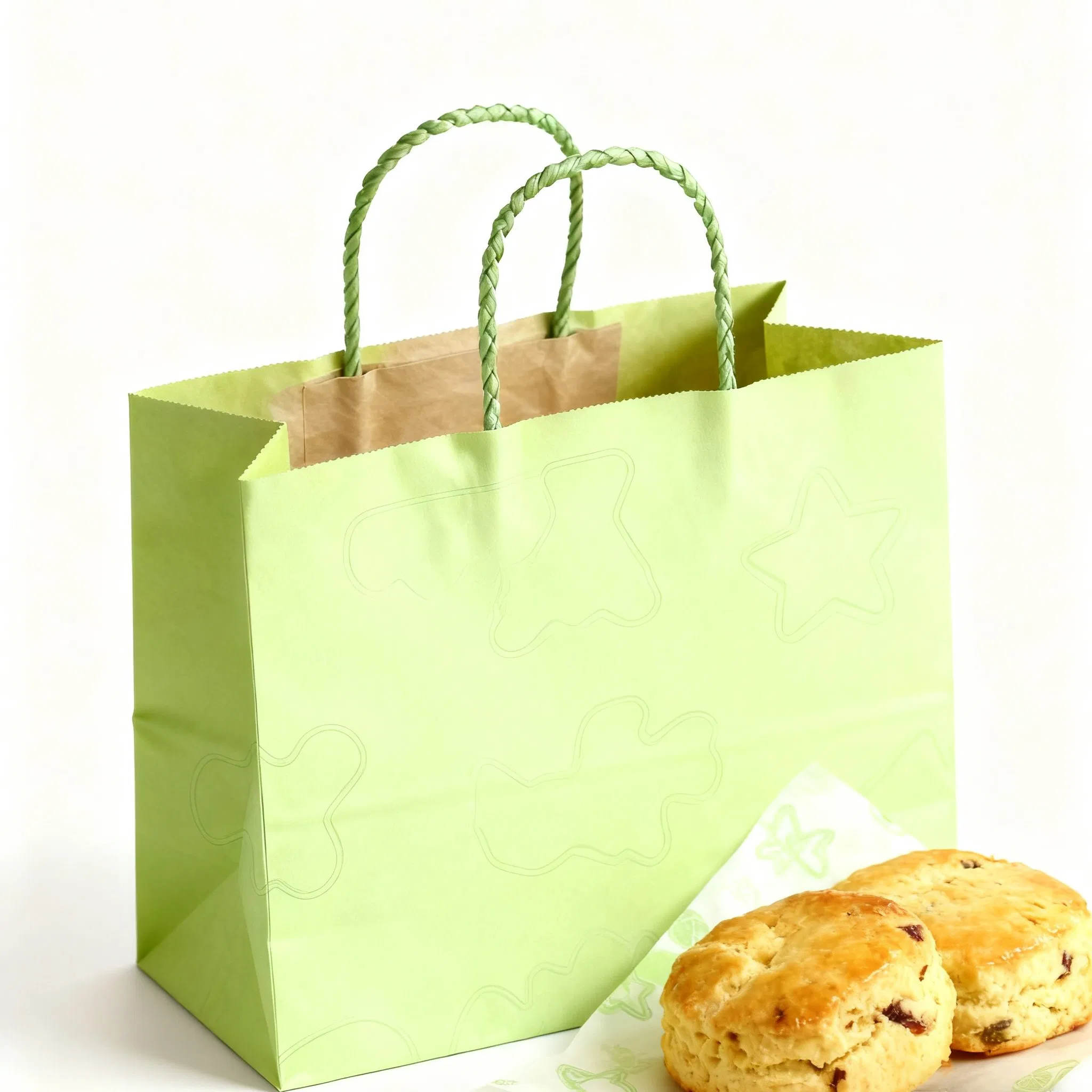 Wholesale Custom Durable Bakery Packaging Kraft Paper Bag High-Quality Shopping Gift Bag