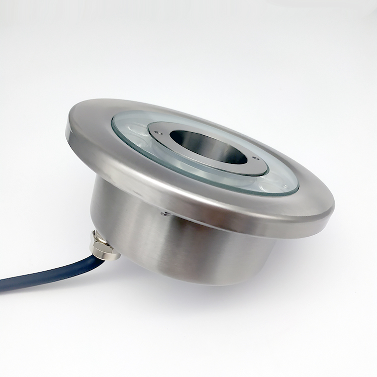 Submersible DMX RGB Pool Underwater Jet Donut Ring LED Fountain Nozzle Light