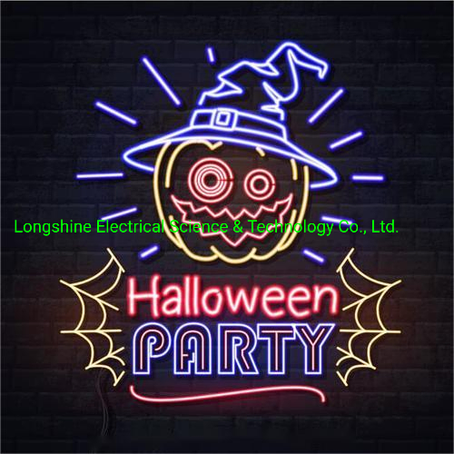 LED Neon Jack-O′ -Lantern Color Halloween Novelty Silhouette Light