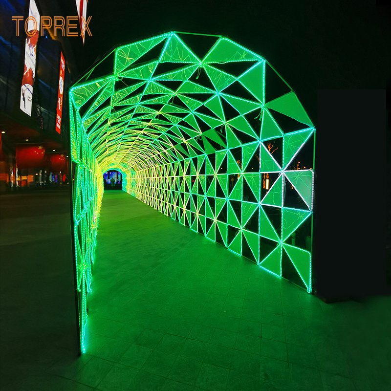 Toprex Outdoor Arch Street Christmas Festival Wedding Decoration 3D LED Tunnel Motif Light