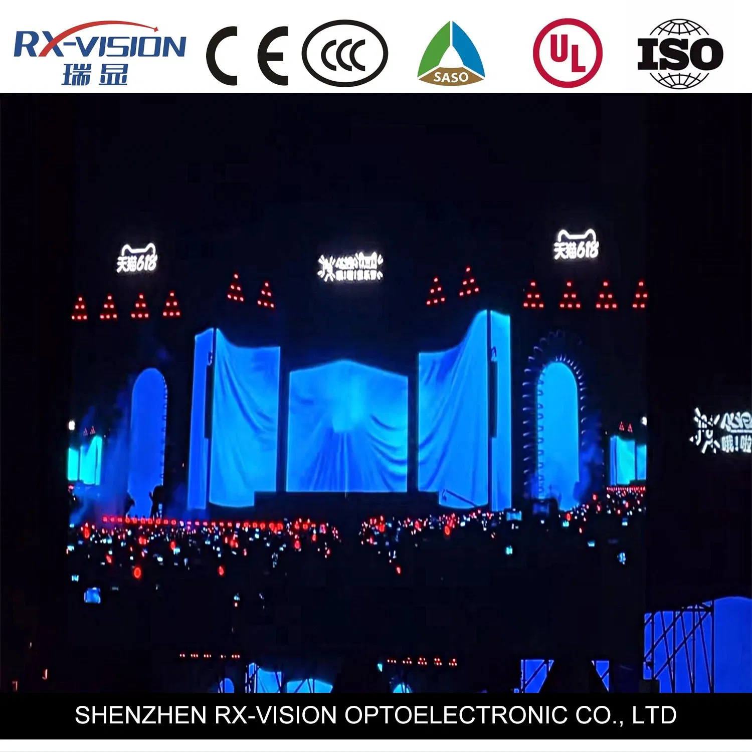 P2.97 500*1000 Rental Outdoor Concert Music Festival LED Screen Wall LED Display