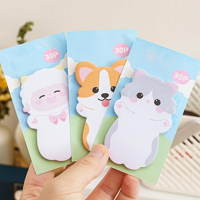 Hot-Selling Custom Cute Cartoon Animal Shaped Self-Adhesive Sticky Notes