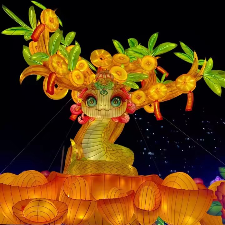 Customized Traditional Chinese Festival Lantern Colorful Cloth Animal Lights Christmas Theme Reindeer Crafts