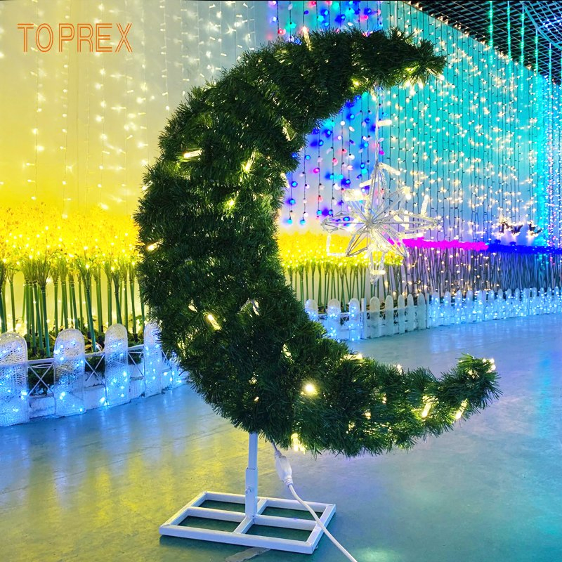 Outdoor LED Festival Decoration Lighting Diwali Eid Mubarak Holiday Ramadan Tree Moon Lights