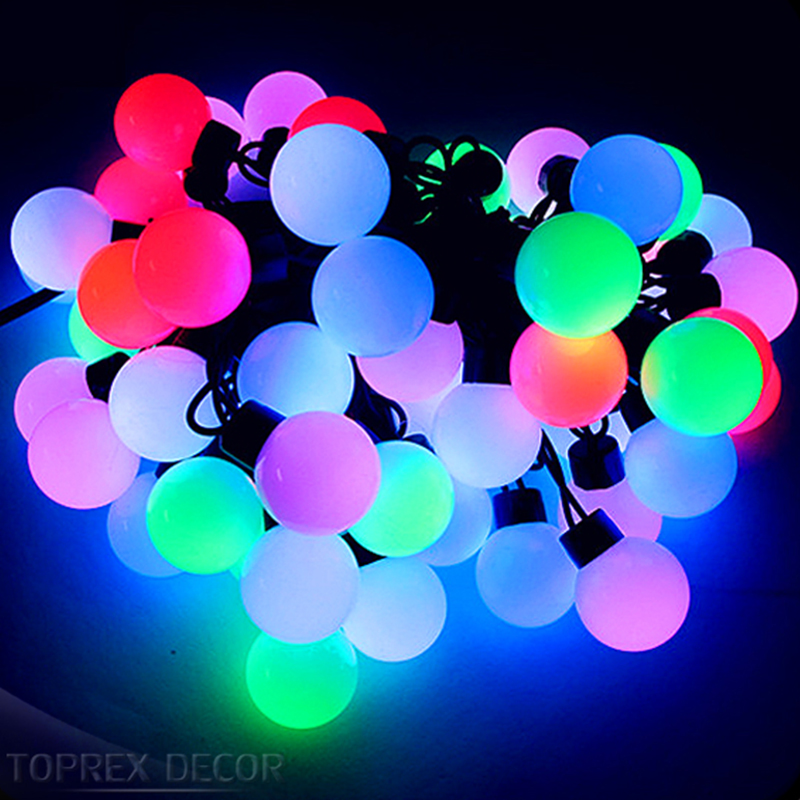 Toprex Customizable 10m Multiple Colors LED Ball for Bedroom Curtain Christmas Light