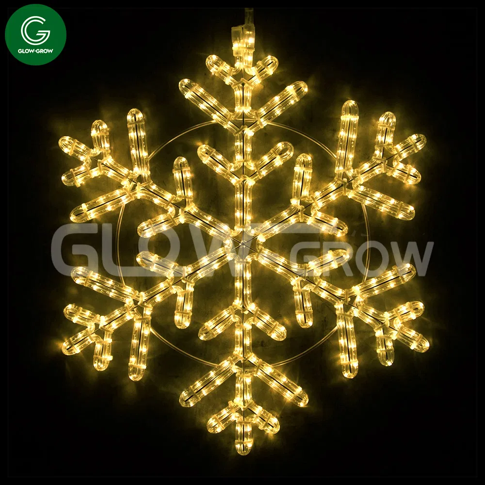 Factory 70X70cm White Christmas LED Starburst Motif Rope Light for Easter House Xmas Shopping Center Decoration