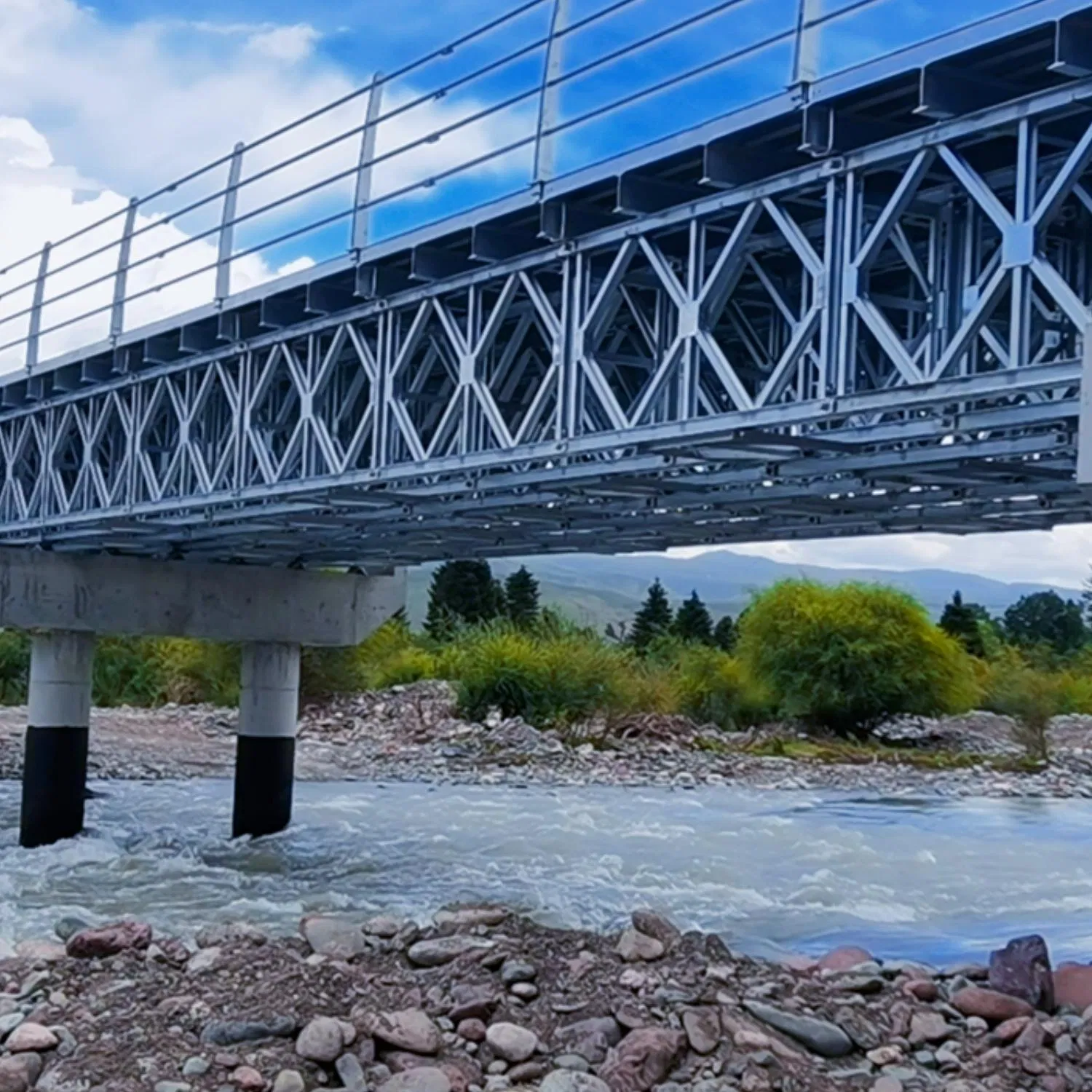 Manufacture Prefab CB200 Long-Span Temporary Bailey Bridge for Construction