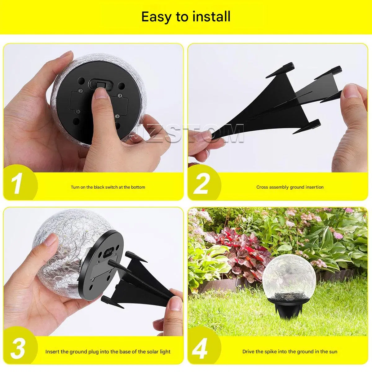 Commercial Plaza Ground Solar Spherical Ground Lights Colorful Wall Landscape Lights LED Underground Lights