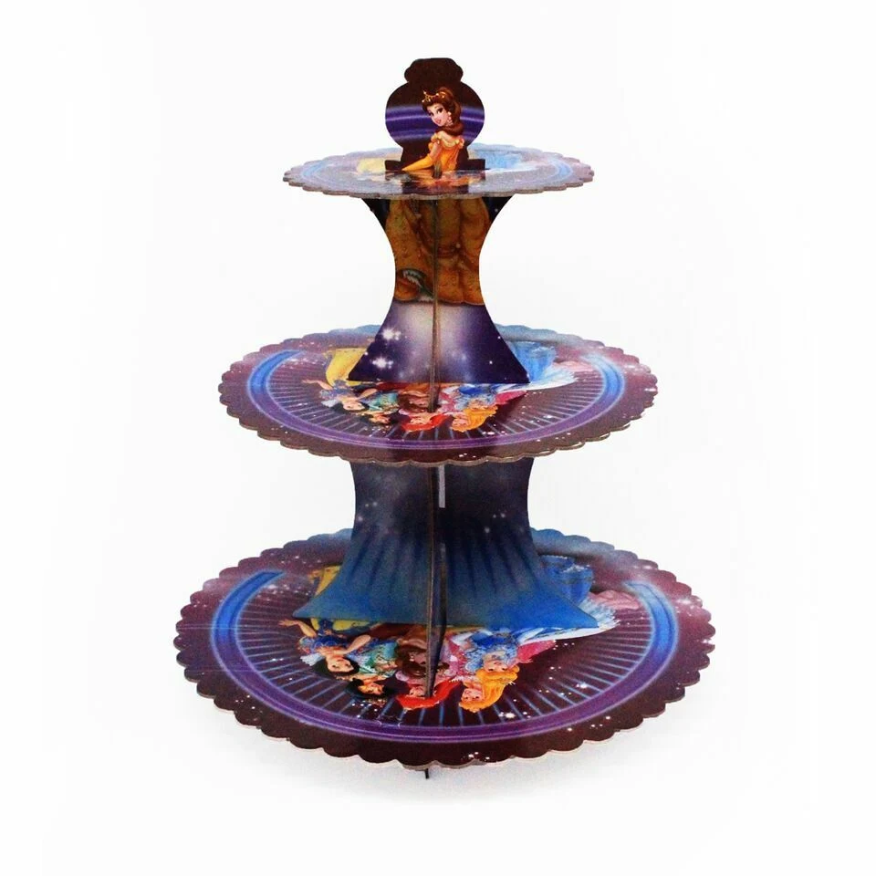 Cupcake Display Stand Party Tray Festival Happy Birthday Celebration Cardboard